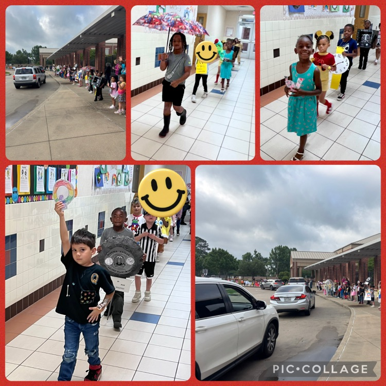students parading during the alphabet parade 