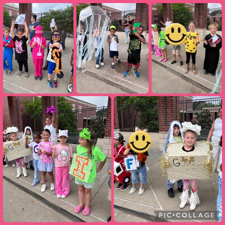 students parading during the alphabet parade 