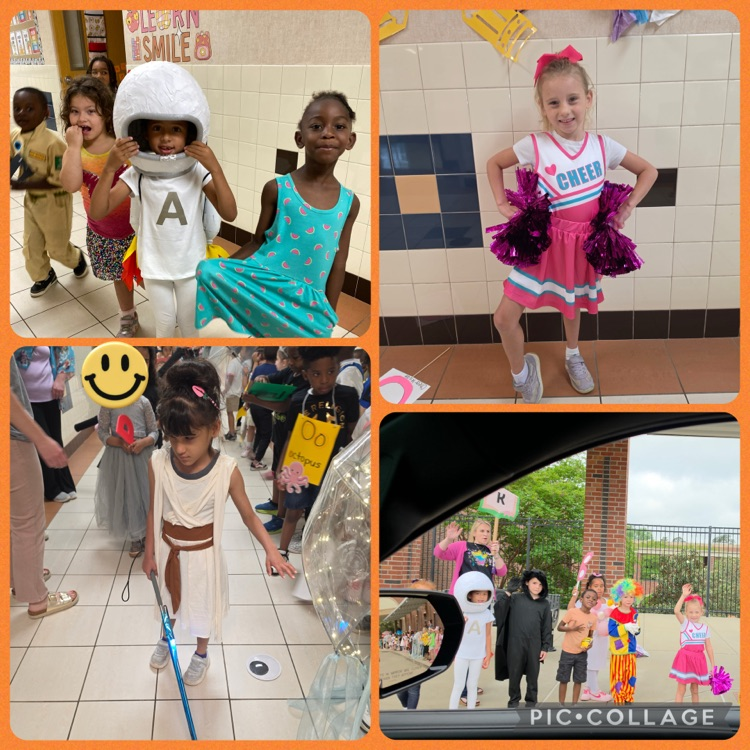 students parading during the alphabet parade 