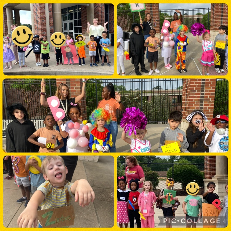 students parading during the alphabet parade 