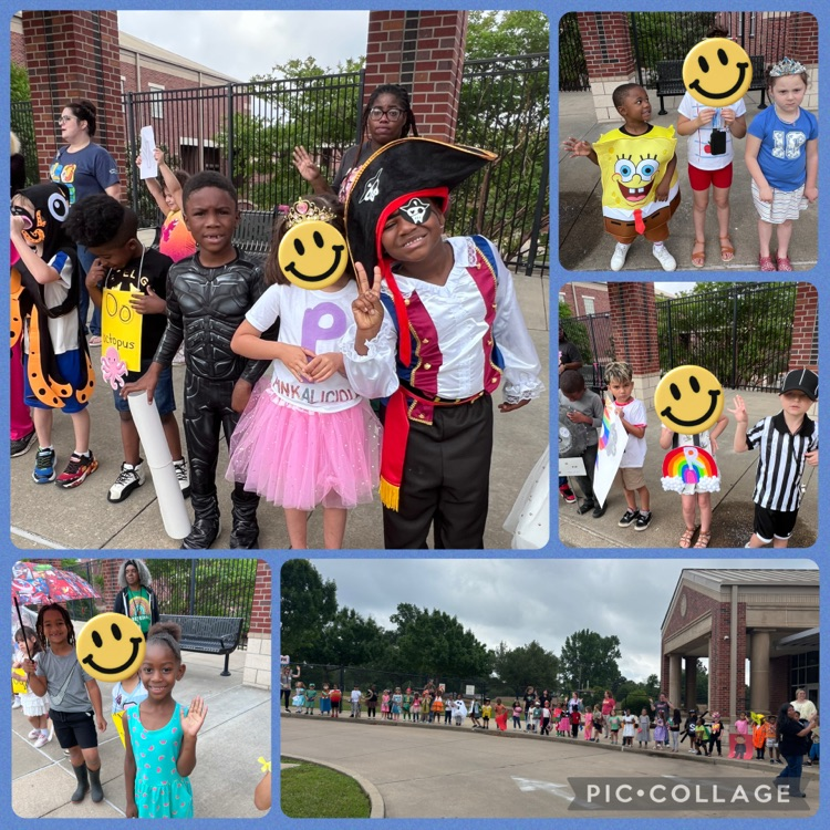 students parading during the alphabet parade 
