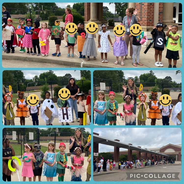 students parading during the alphabet parade 