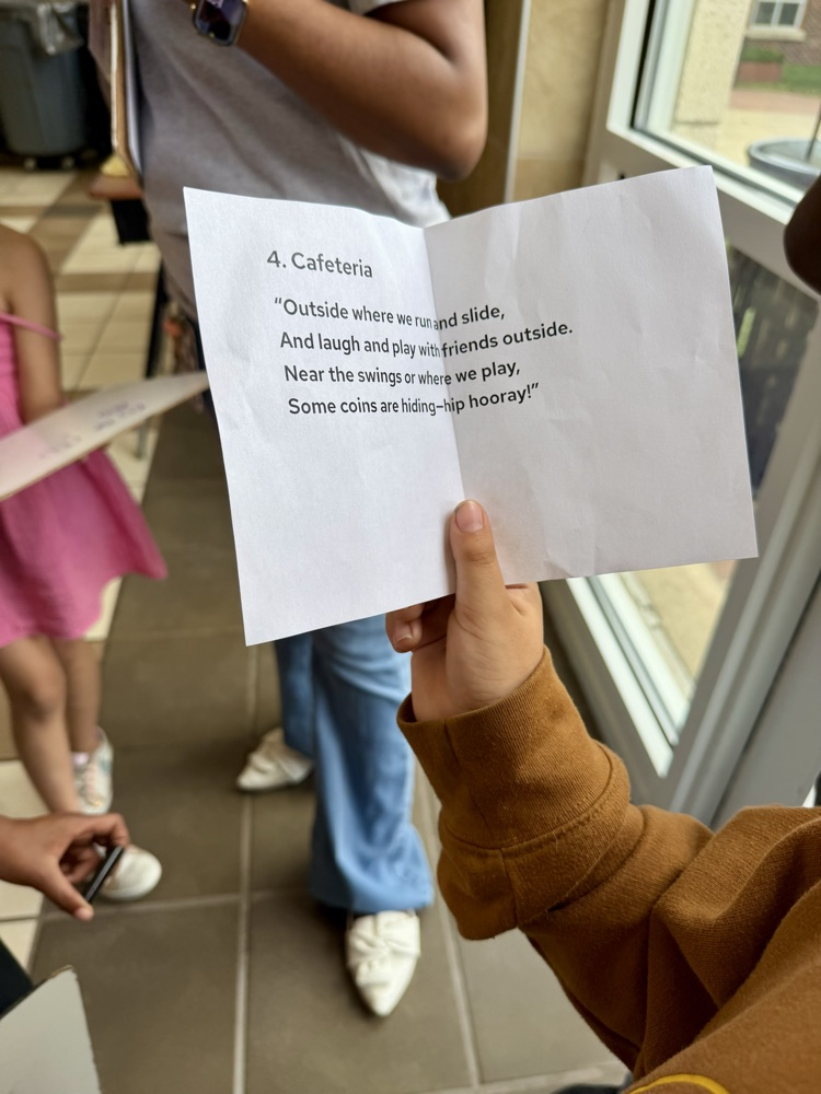 student reading a clue