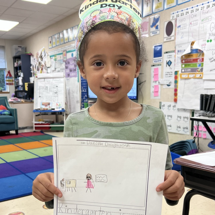 student showing their writing 