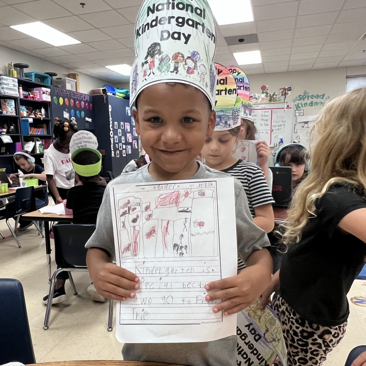 student showing their writing 