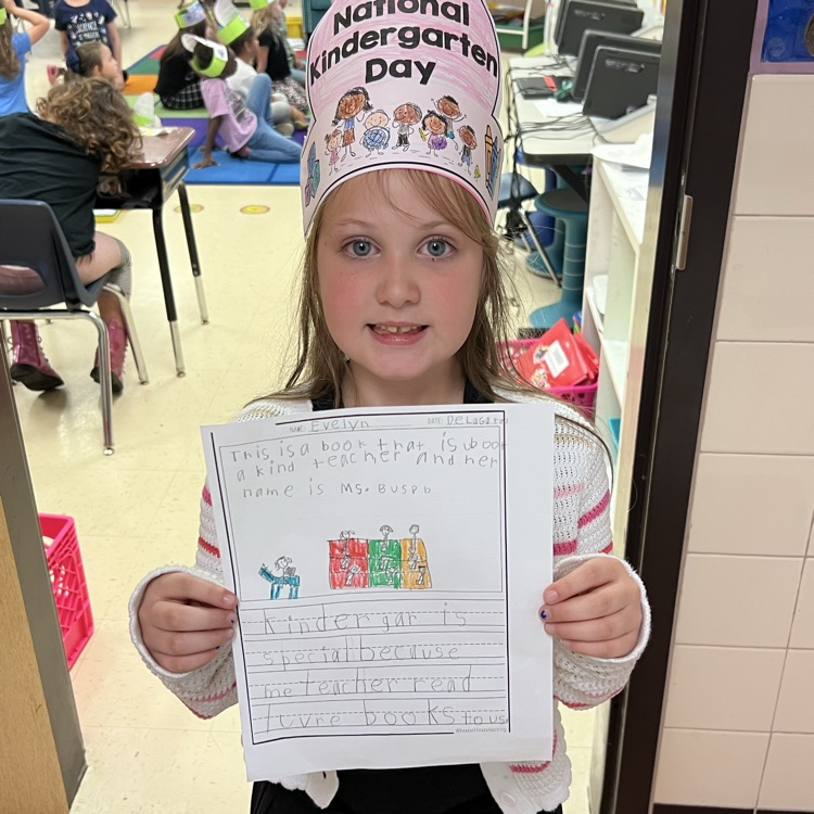 student showing their writing 