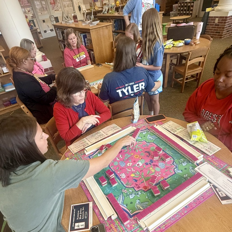 teachers playing mah-jongg