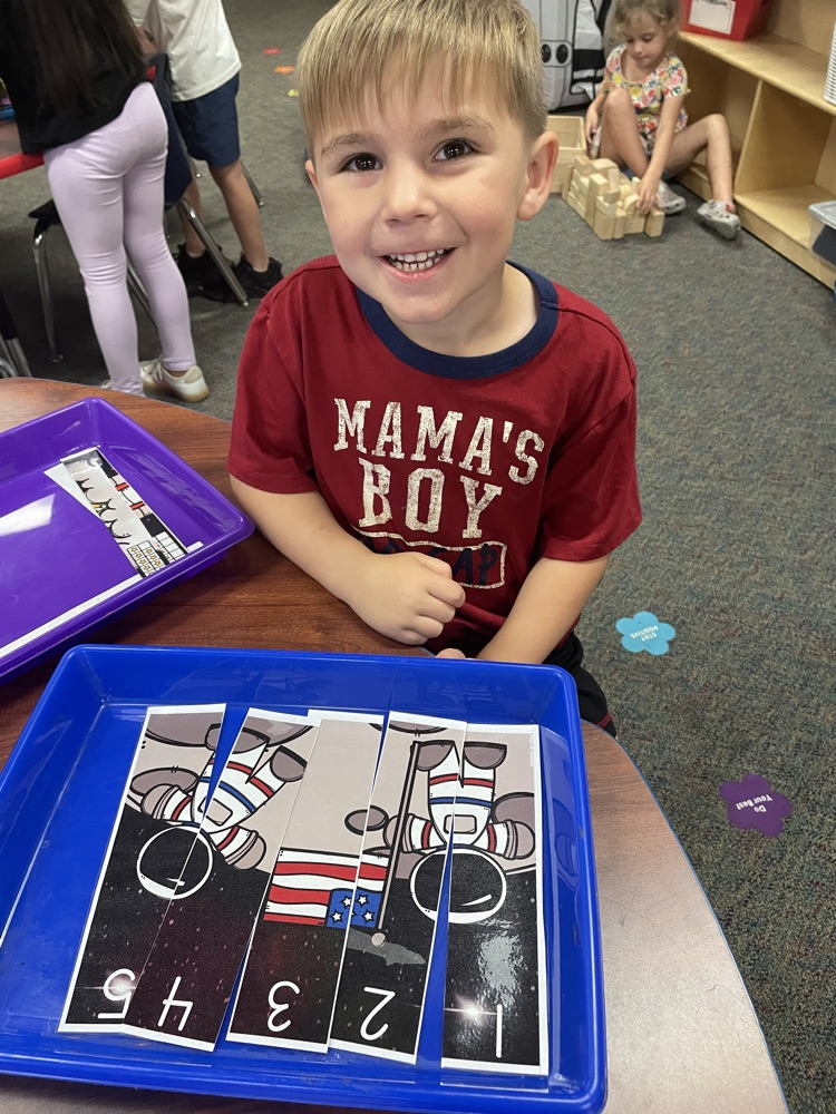 kids doing space activities