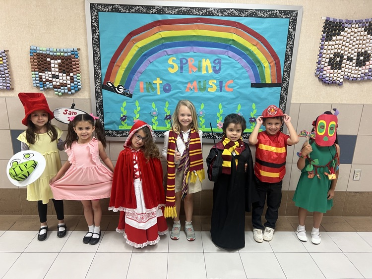 students dressed up as book characters