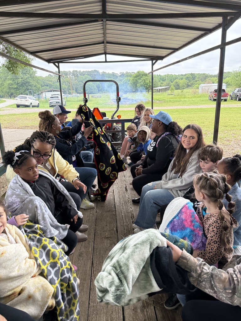 Students on a hayride.