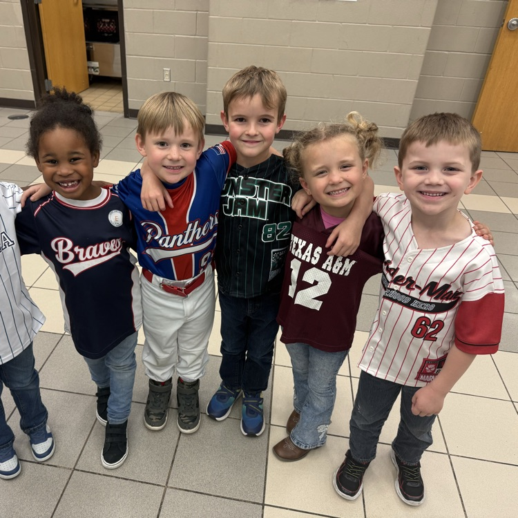 Students wearing jerseys