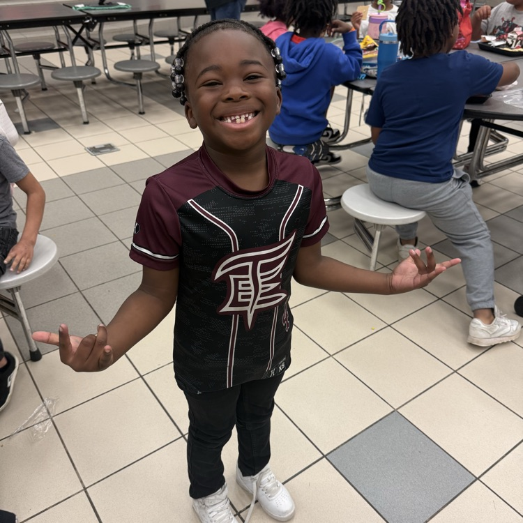 Student wearing jersey