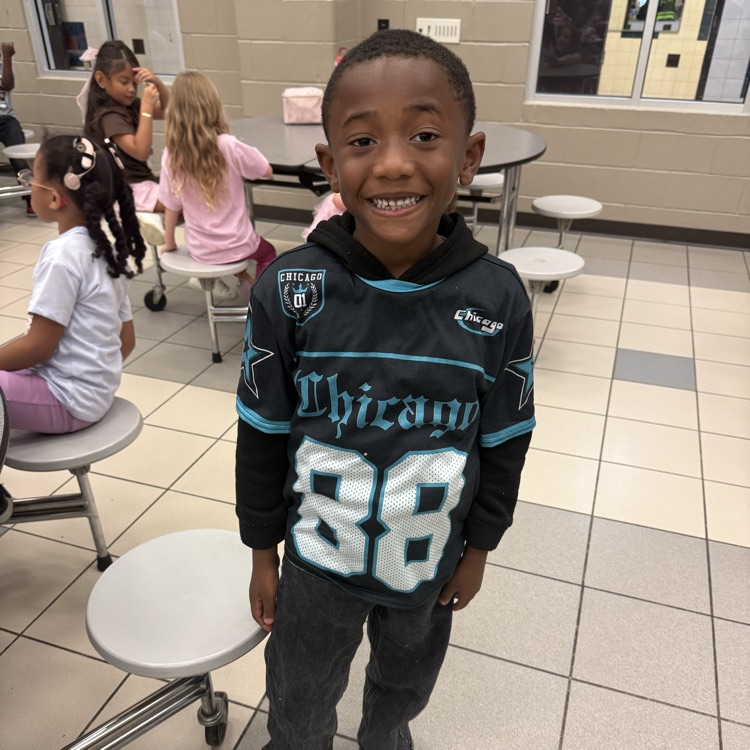Student wearing jersey