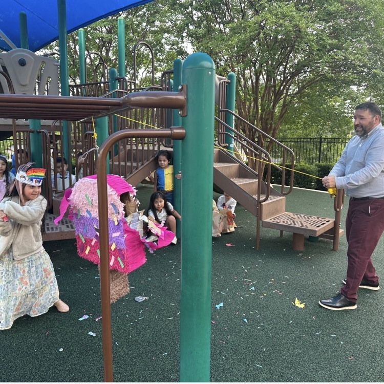 hitting a piñata