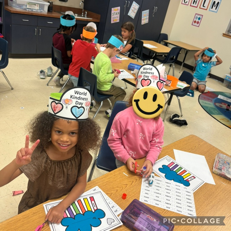 students wearing kindness hats