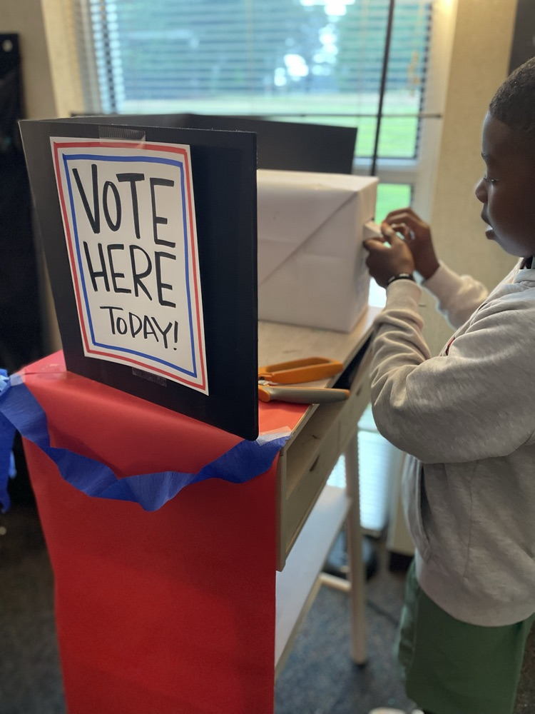 Students got to experience the democratic process by researching school initiatives and candidates then voting for who best aligned with them!