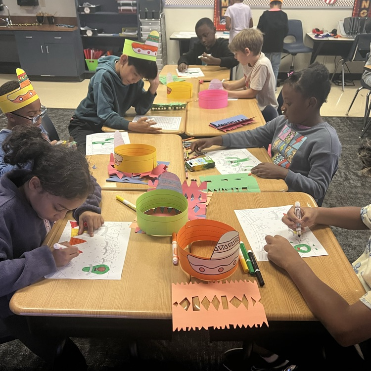 Learning about Mexican culture today. We’ve learned about cinco de mayo, sombreros, maracas and papel picado. They’ve made each. We’re preparing our background knowledge for the Mexico 2000 performance.