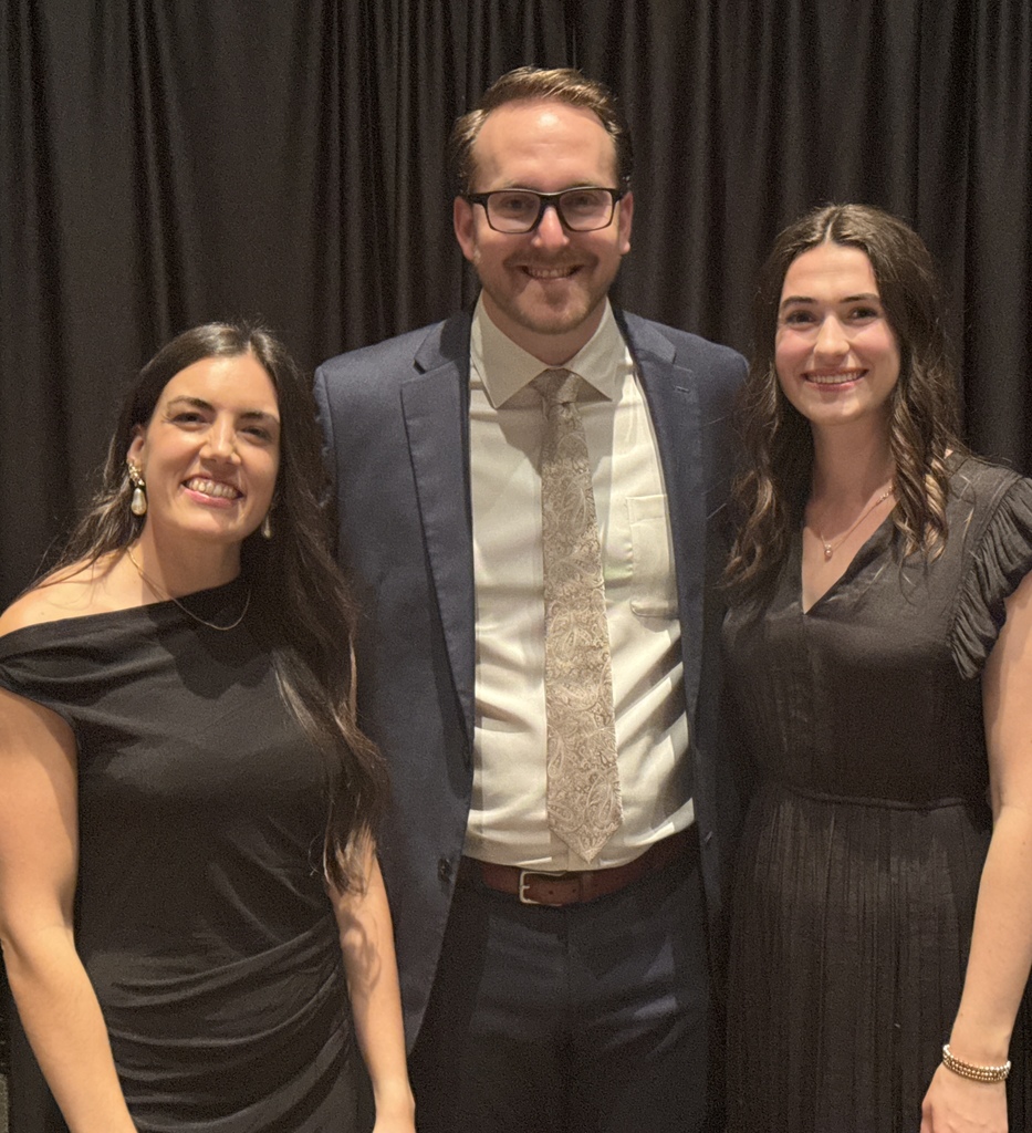 Mr Harbour (center) with Orr Teacher of the Year, Mrs Anza ( left) and Rookie of the Year, Ms. Pisarkiewicz (right)
