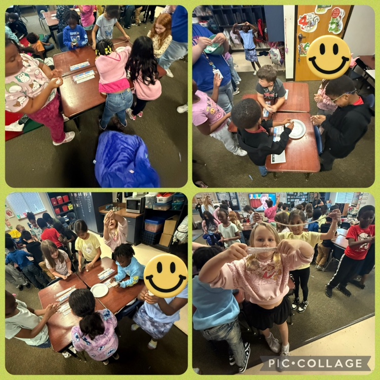 students making and holding slime