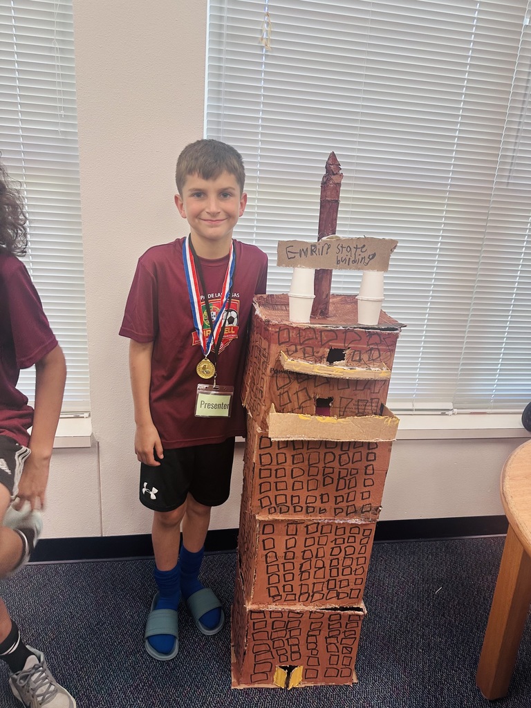 student with project