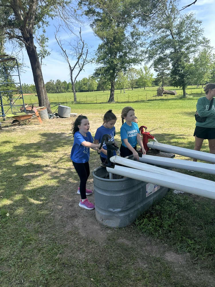 Kids on a field trip learning about plants and exploring in the soil