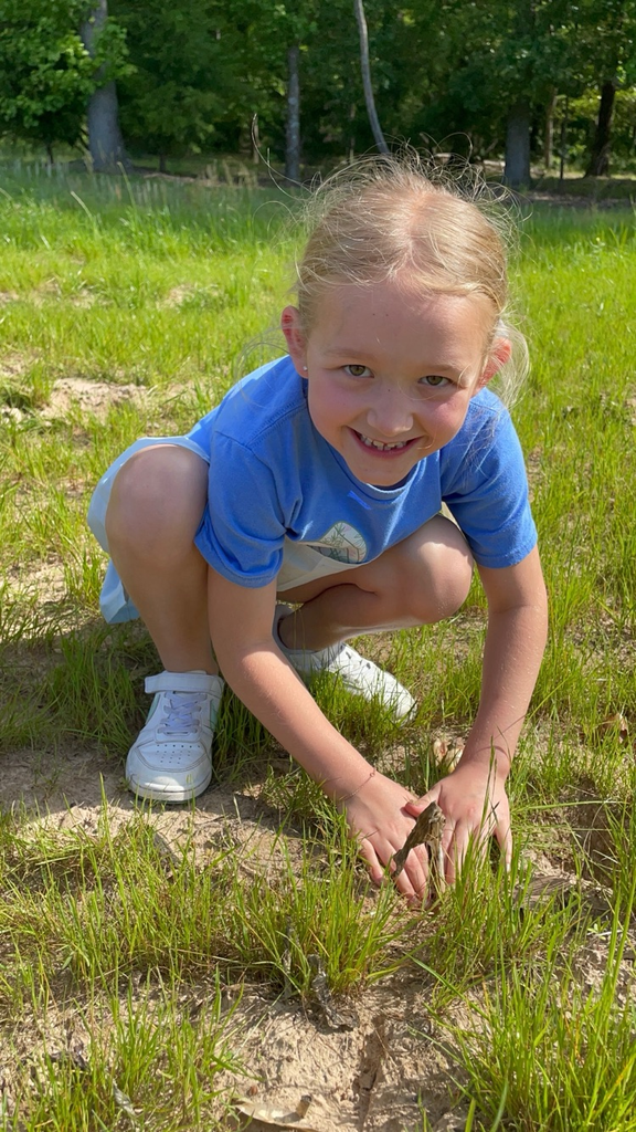 Kids on a field trip learning about plants and exploring in the soil