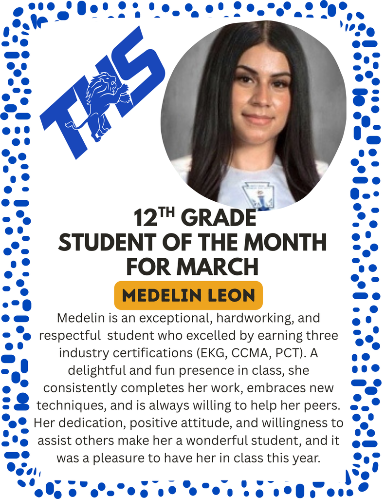 12th Grade Student of the Month