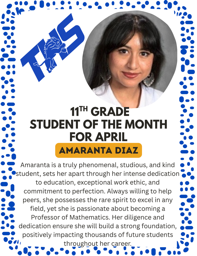 11th grade Student of the Month
