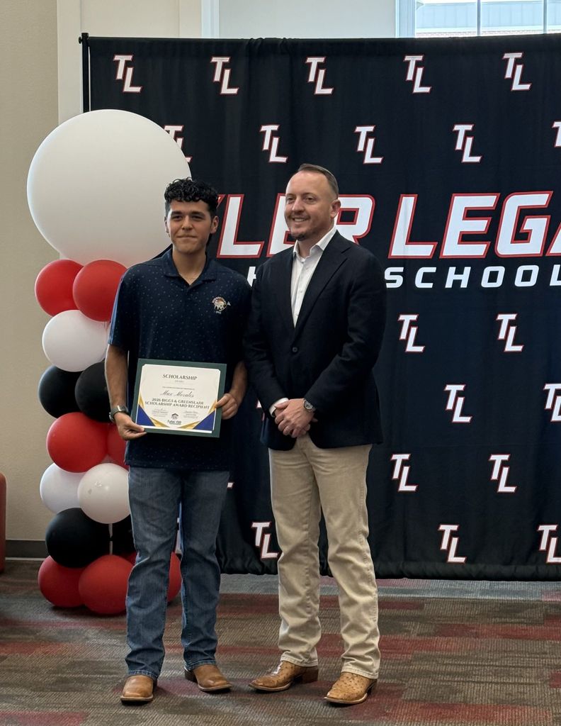 Tyler ISD seniors with their scholarship awards from TISD Foundation