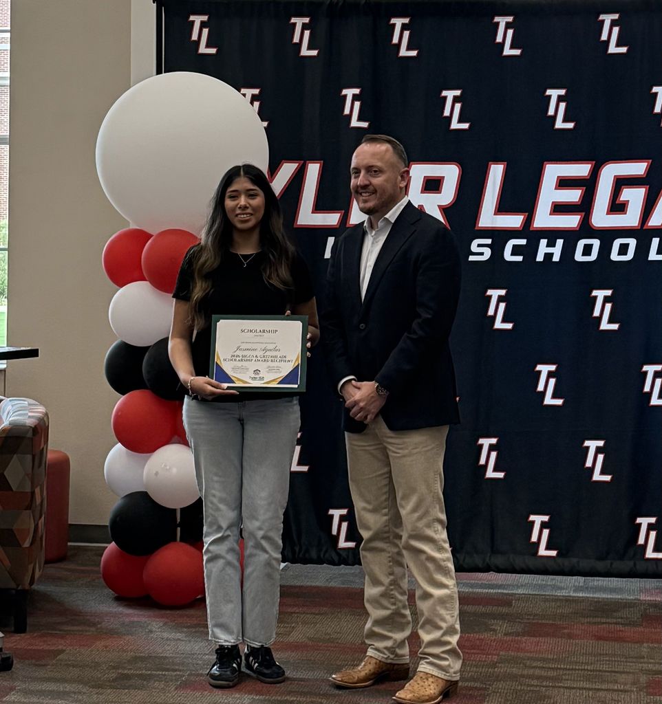 Tyler ISD seniors with their scholarship awards from TISD Foundation