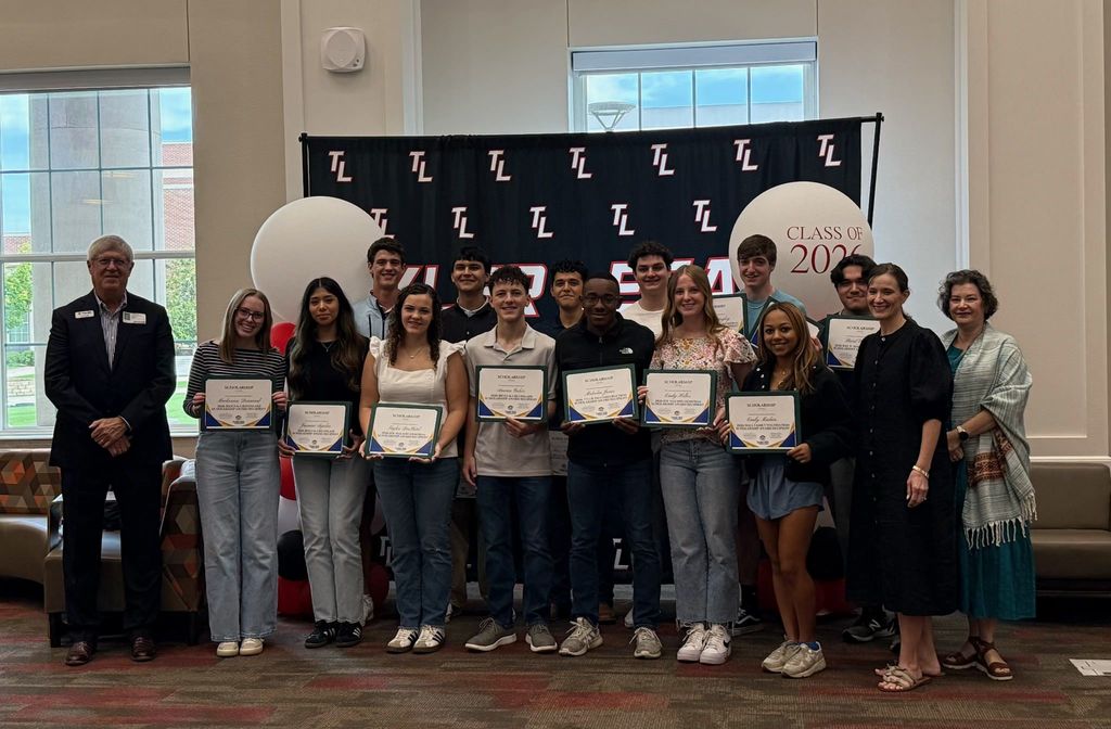Tyler ISD seniors with their scholarship awards from TISD Foundation