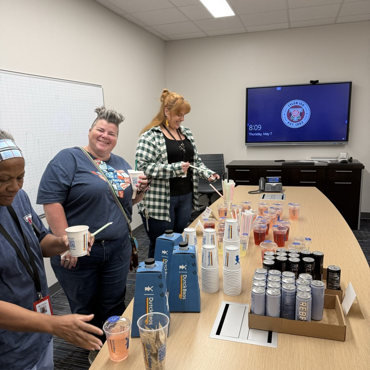 teachers getting drinks