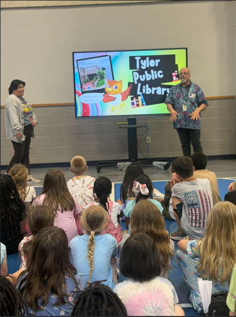 Tyler Public Library talking about summer/library activities.