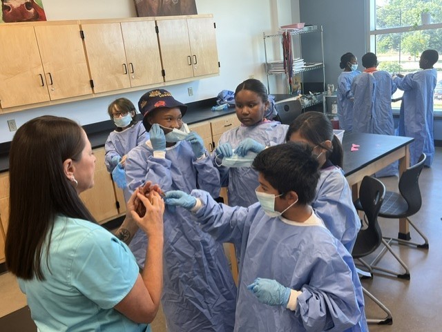 Griffin Elementary students visiting the Career & Technology Center