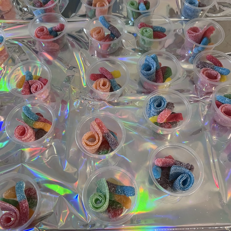 gummy worms and candy prizes