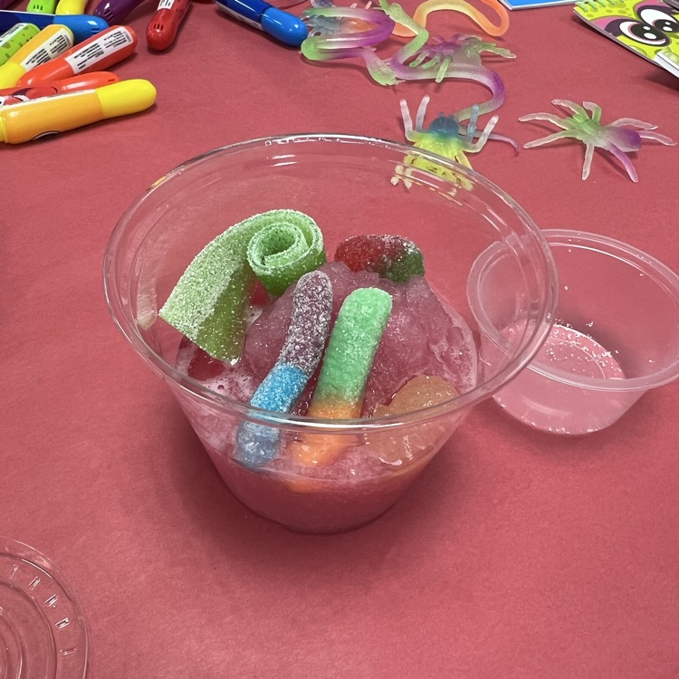 Gummy worms and candy prizes