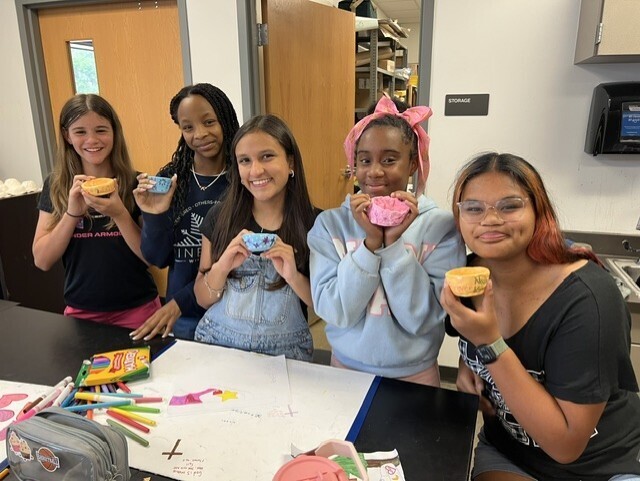 From a lump of clay to a finished masterpiece — 7th grade art understood the assignment 👏