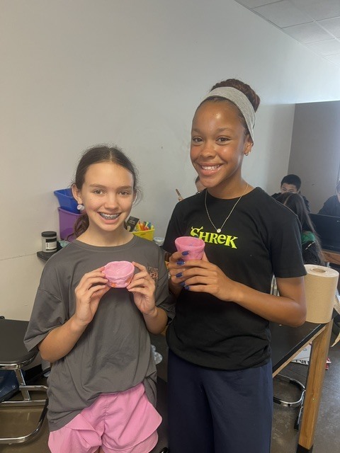 From a lump of clay to a finished masterpiece — 7th grade art understood the assignment 👏
