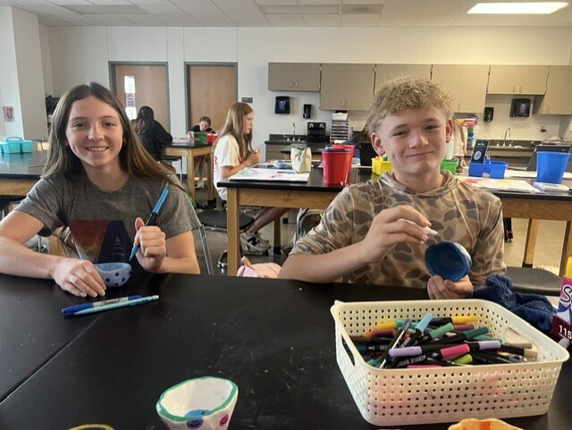From a lump of clay to a finished masterpiece — 7th grade art understood the assignment 👏