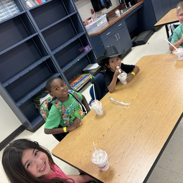 students eating ice cream from sonic