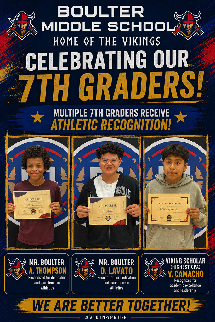 Celebrating 7th graders