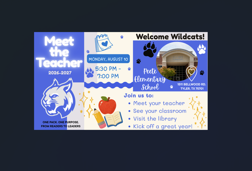 Meet the teacher PEETE- English