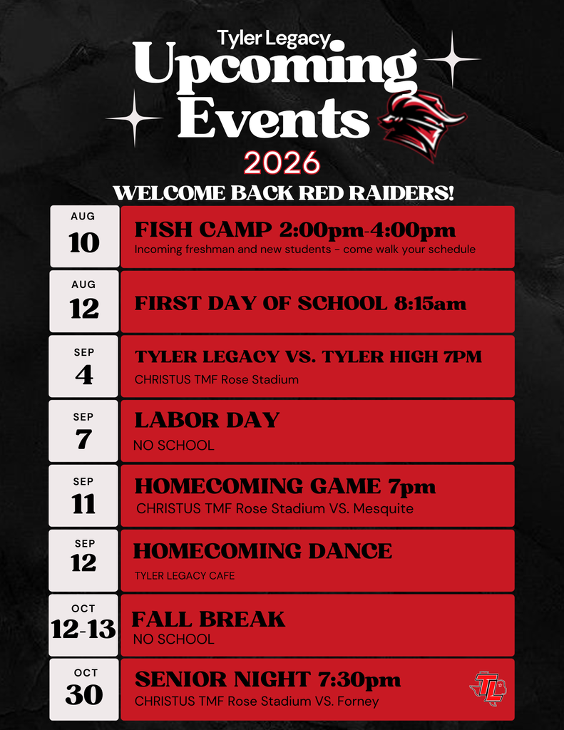 upcoming events for red raiders this fall. save the dates!