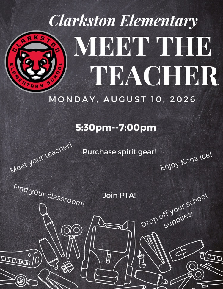 meet the teacher August 10th 5:30-7