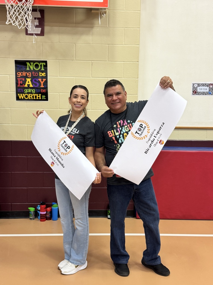 top teachers with banners