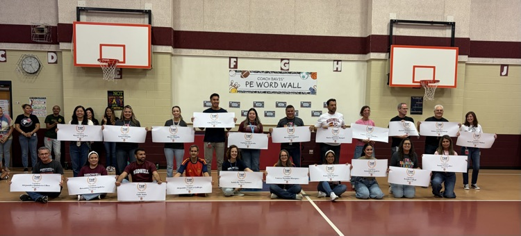 top teachers with banners