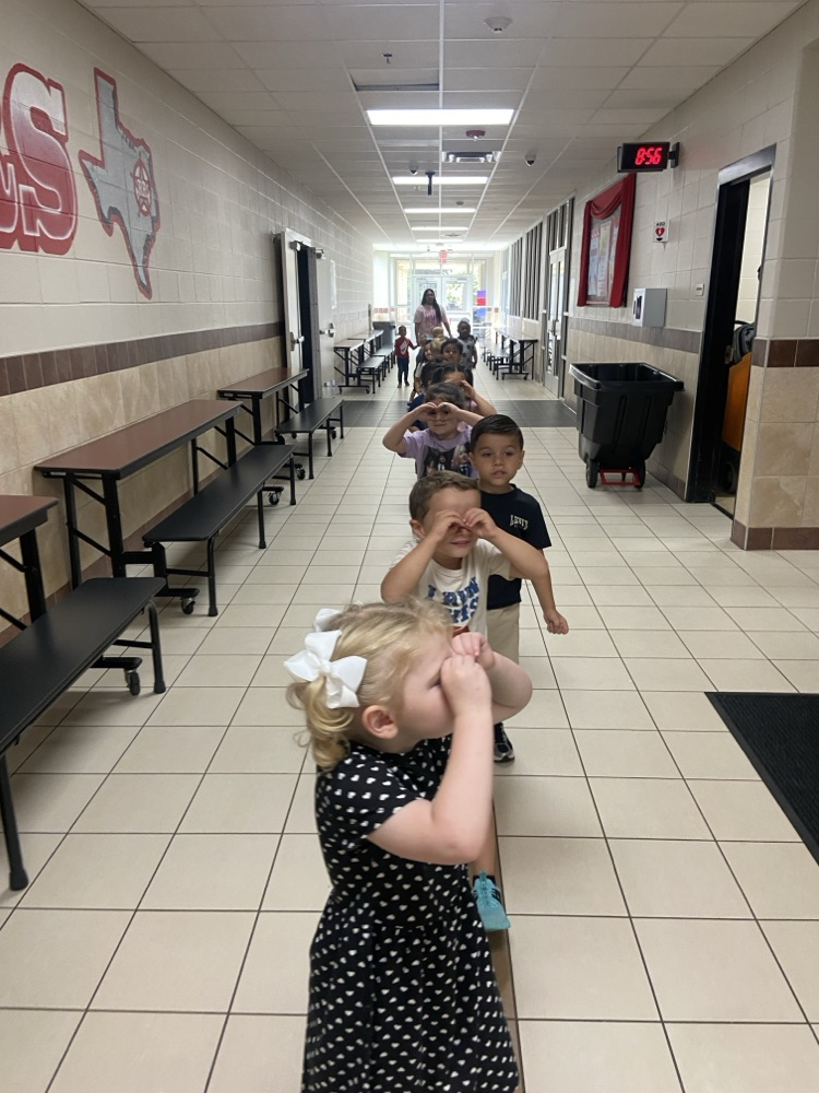 Kids on a scavenger hunt.
