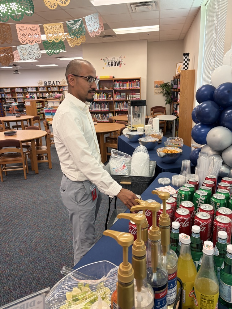 teacher getting soda
