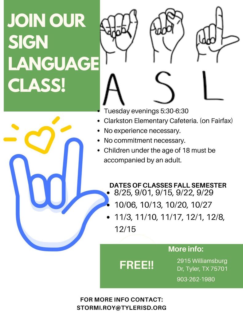 free community sign class