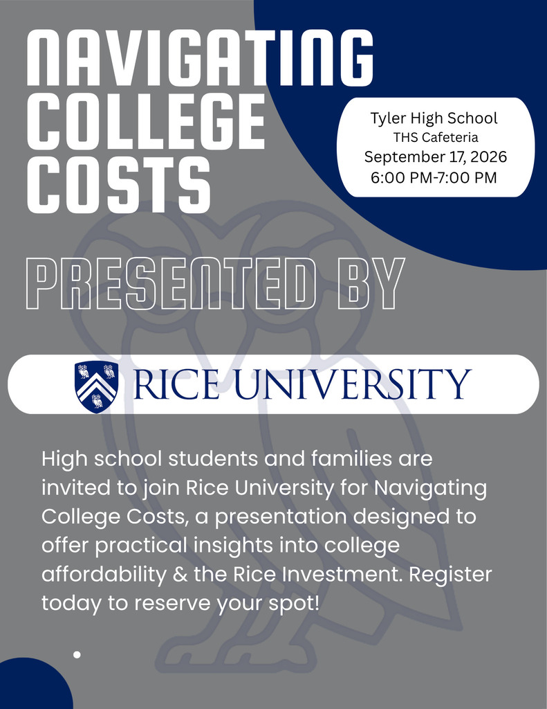 flyer for Rice University visit to Tyler High